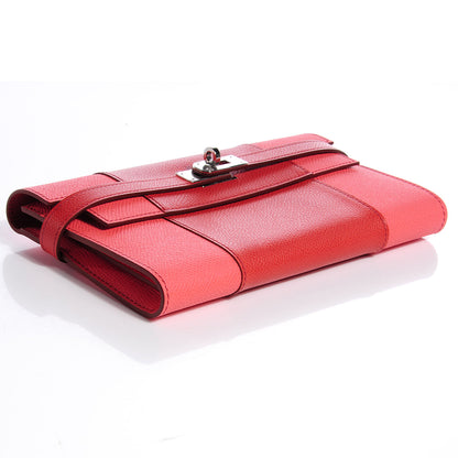 Hermes Epsom Flag Kelly Longue Wallet Corail Flamingo 4 of 9