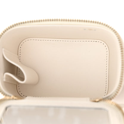 Chanel Caviar Quilted Enamel Coco Casino Mini Vanity Case With Chain White 5 of 10