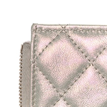 Chanel Iridescent Lambskin Quilted Classic iPhone Pouch Ivory 13 of 17
