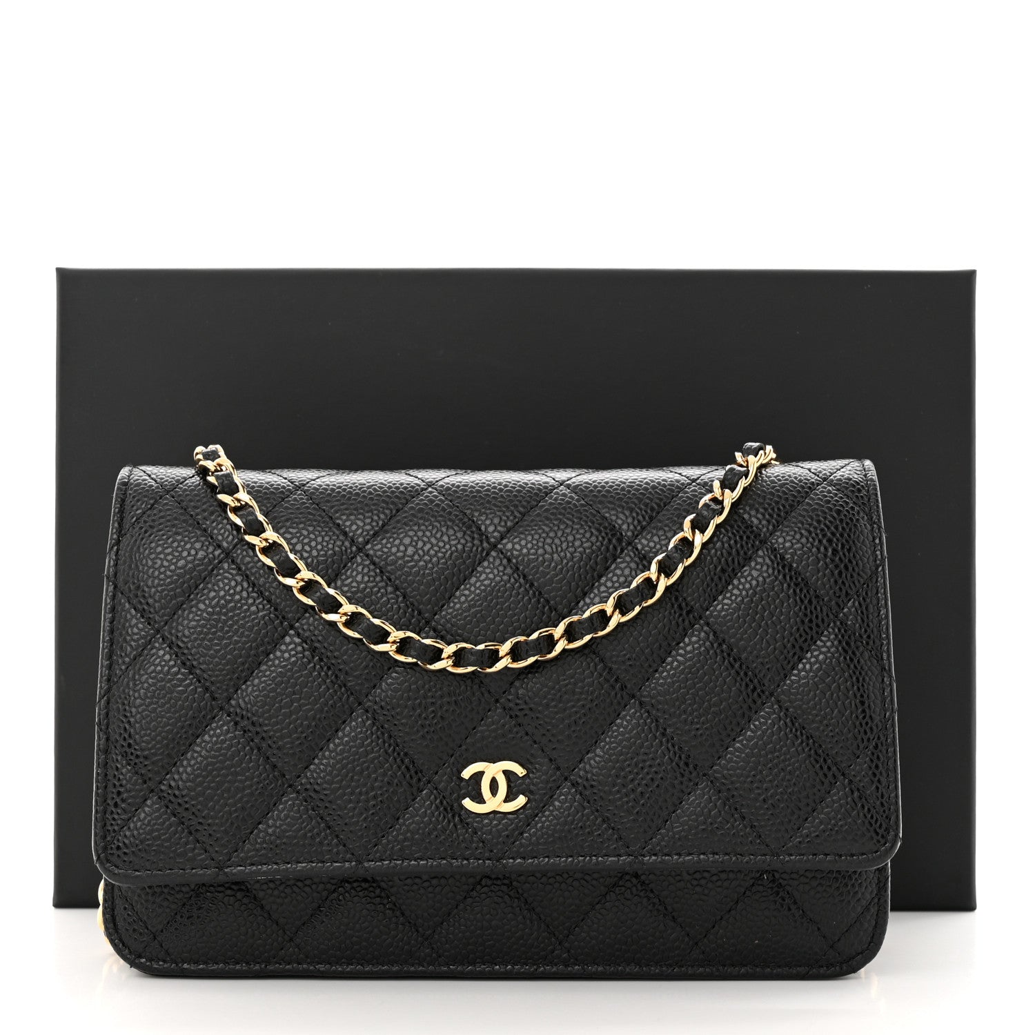 Chanel Caviar Quilted Wallet on Chain WOC Black 12 of 12