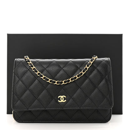 Chanel Caviar Quilted Wallet on Chain WOC Black 12 of 12