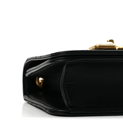 Chanel Calfskin Quilted Crystal Pearl Mini Flap Bag Black 9 of 12