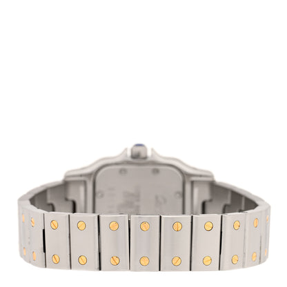 Cartier Stainless Steel 18K Yellow Gold 24mm Santos De Cartier Galbee Quartz Watch 3 of 4