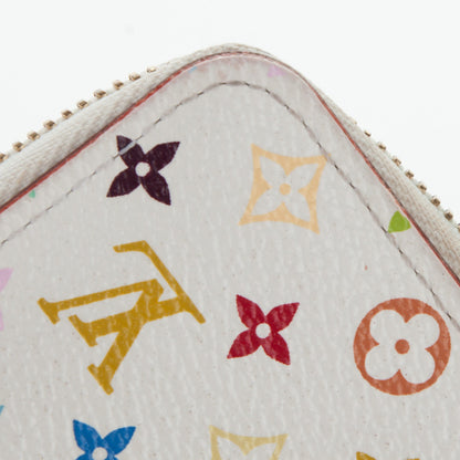 Louis Vuitton Monogram Multicolor Zippy Coin Purse Wallet White Litchi 8 of 11