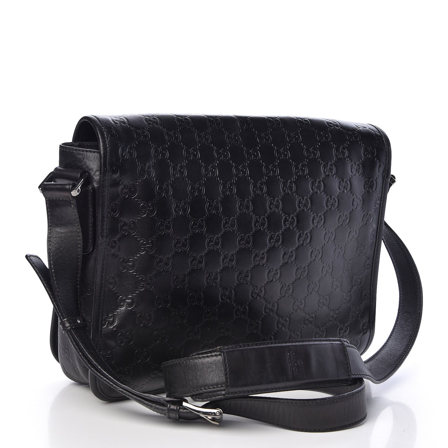 Guccissima Flap Messenger Bag Black