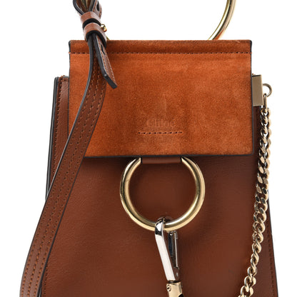 Chloe Suede Calfskin Mini Faye Bracelet Bag Tobacco 11 of 11