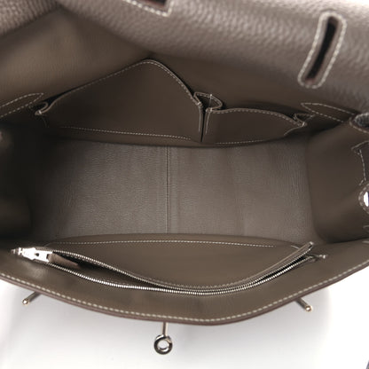 Hermes Taurillon Clemence Jypsiere 34 Etoupe 5 of 13