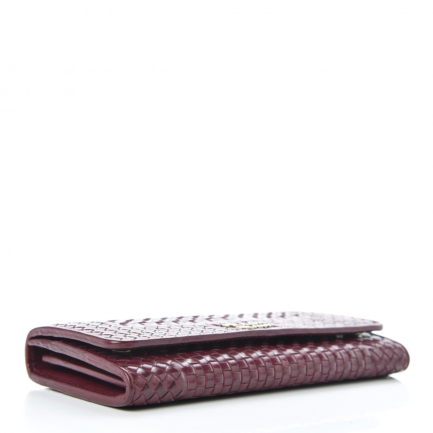 Prada Goatskin Woven Continental Flap Wallet Ribes 5 of 11