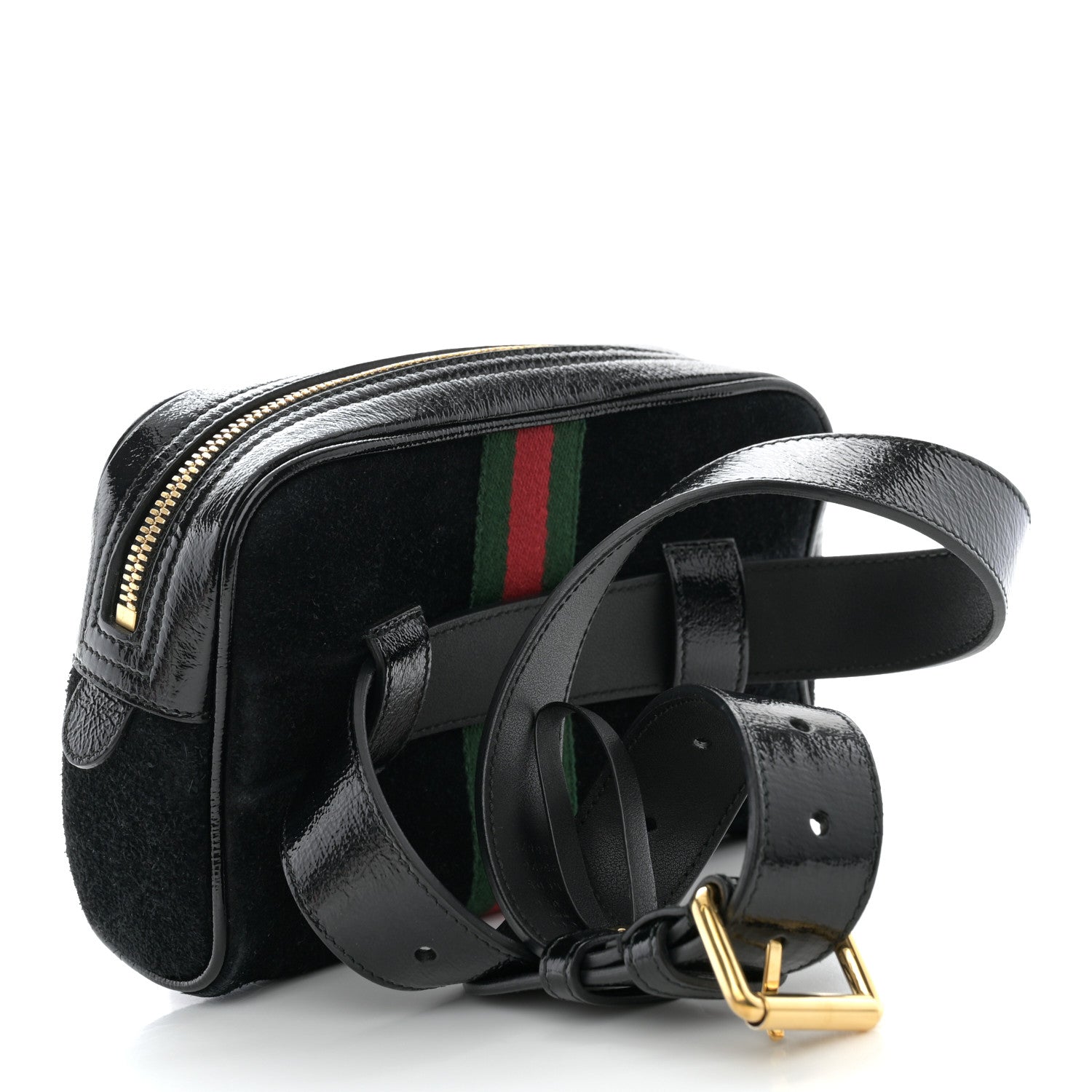Gucci Suede Small Ophidia Belt Bag 65 26 Black 3 of 10