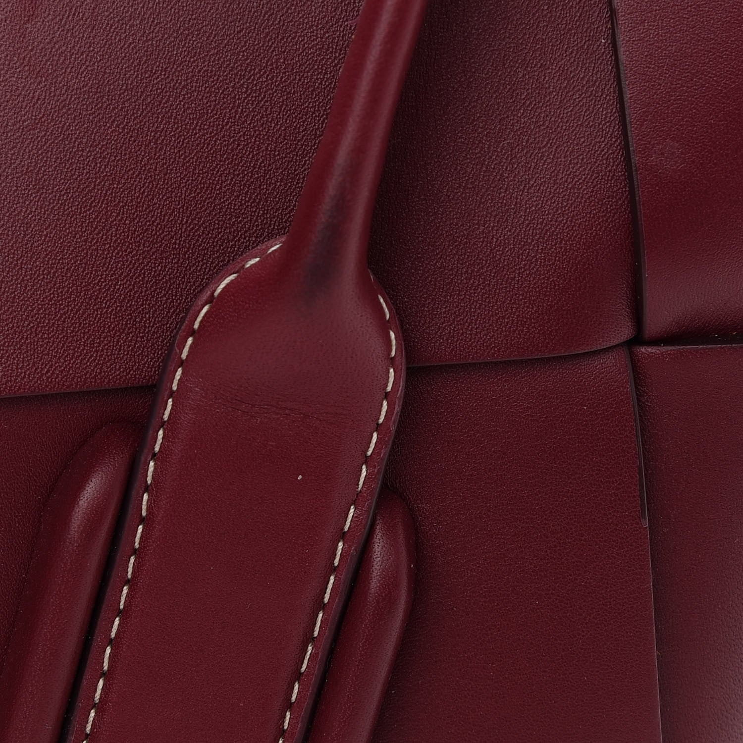 Bottega Veneta Calfskin Mini Maxi Intrecciato Arco Burgundy 13 of 13