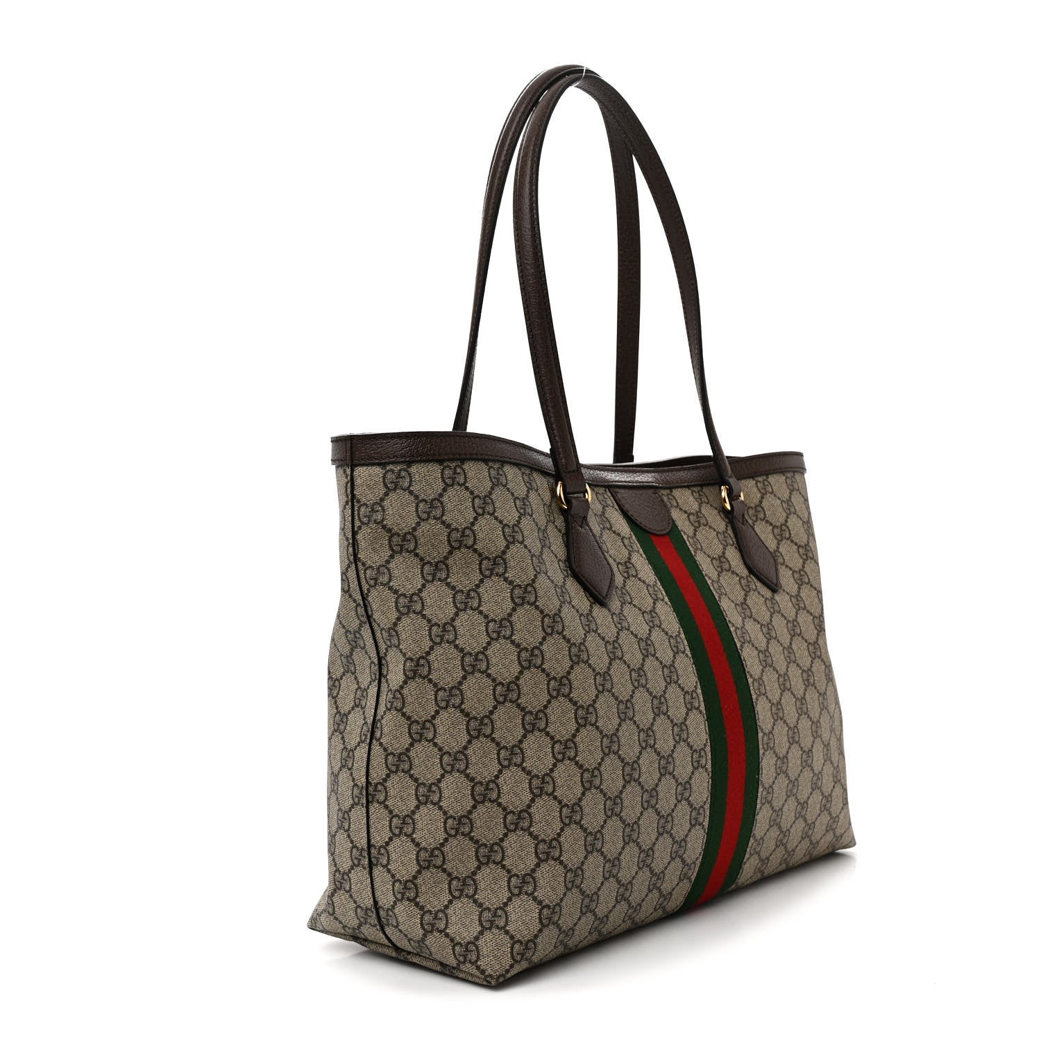 Gucci GG Supreme Monogram Medium Ophidia Shopping Tote Brown 3 of 11