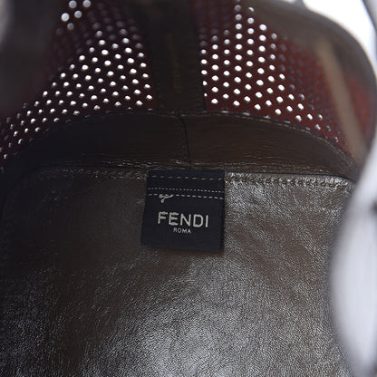 Fendi Vitello Liberty Glossy Lambskin F is Fendi Perforated Large Mon Tresor Bucket Bag White Ice Rust Maya 6 of 8