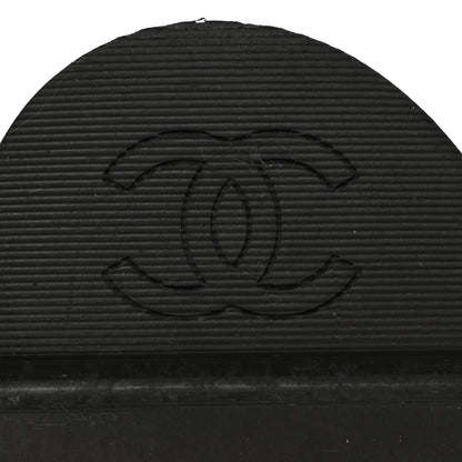 Chanel Lambskin Quilted Platform Sandals 40 Beige Black 9 of 10