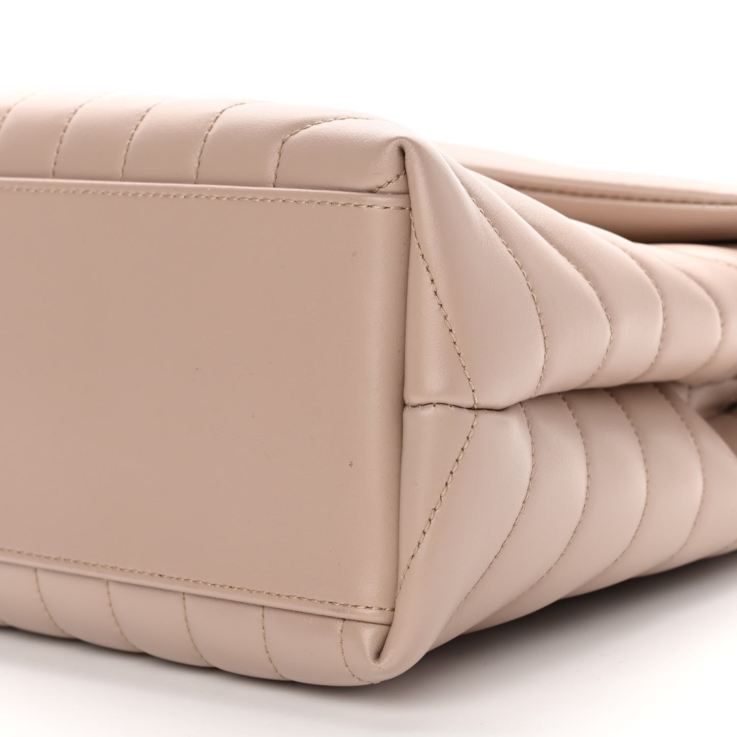 Saint Laurent Calfskin Y Quilted Monogram Medium Loulou Chain Satchel Light Natural 10 of 12