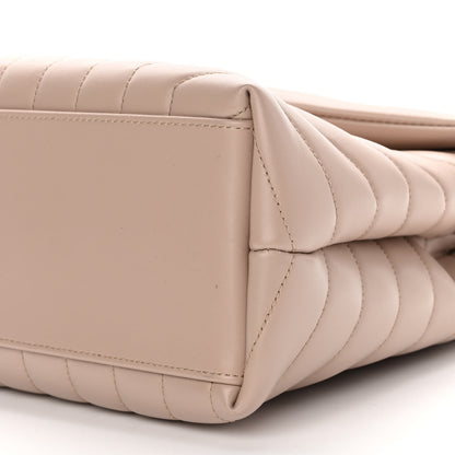 Saint Laurent Calfskin Y Quilted Monogram Medium Loulou Chain Satchel Light Natural 10 of 12