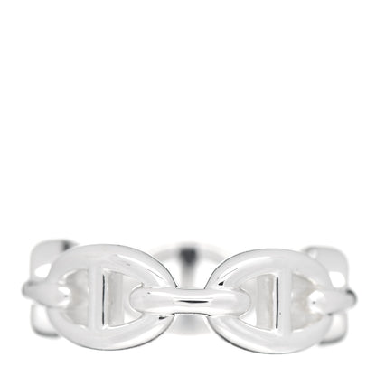 Hermes Sterling Silver PM Chaine d'Ancre Enchainee Band Ring 52 6 3 of 5