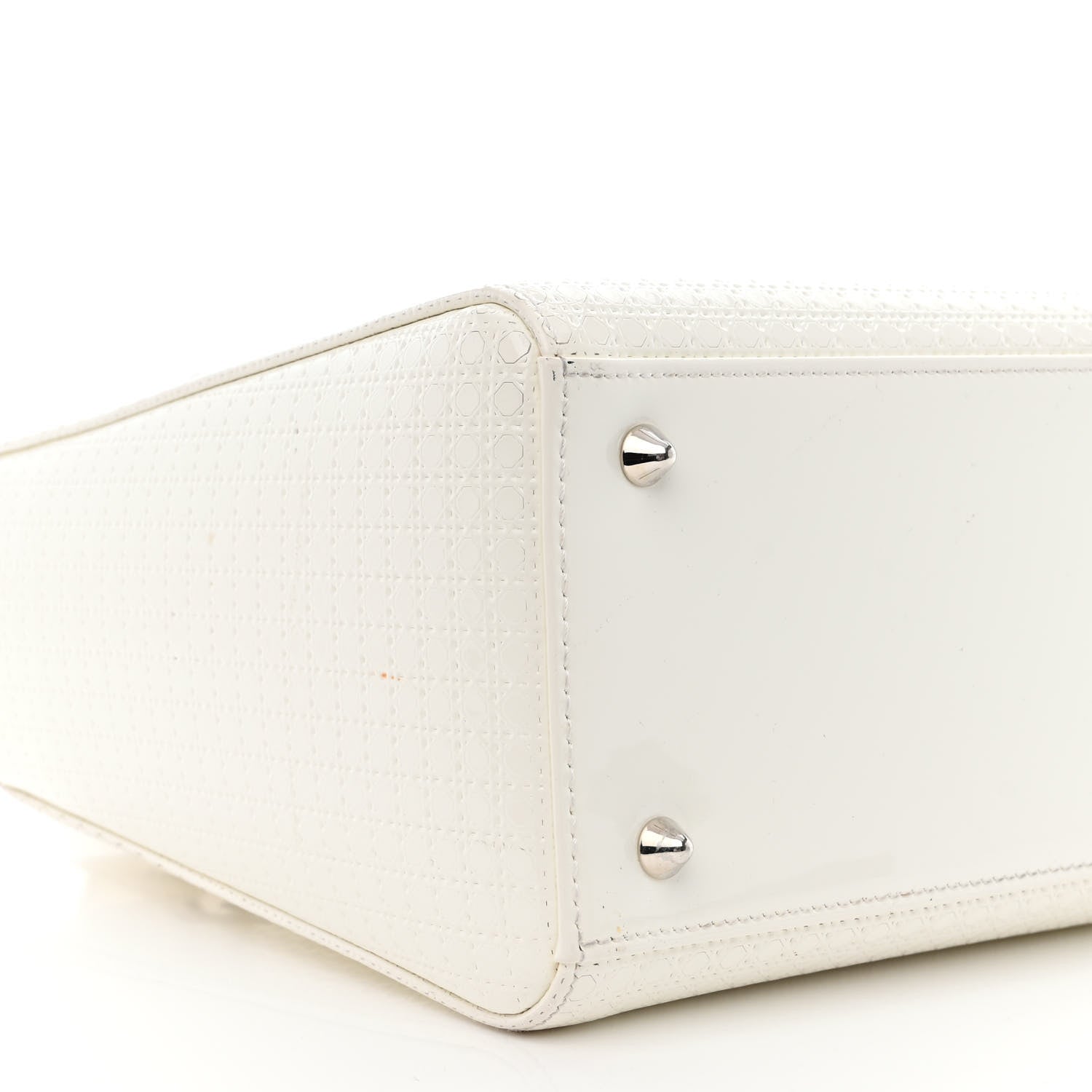 Christian Dior Patent Micro-Cannage Medium Lady Dior White 10 of 19
