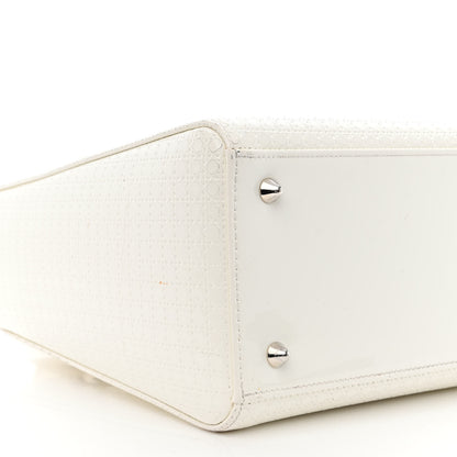 Christian Dior Patent Micro-Cannage Medium Lady Dior White 10 of 19
