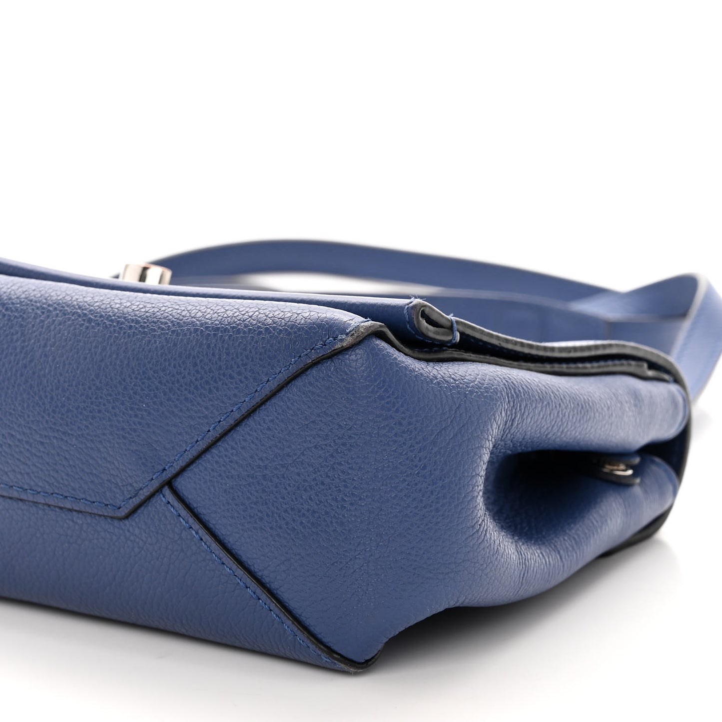 Soft Calfskin Lockme II Chain Bag BB Blue