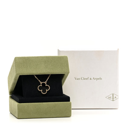 Van Cleef & Arpels 18K Yellow Gold Black Onyx Vintage Alhambra Pendant Necklace 5 of 5