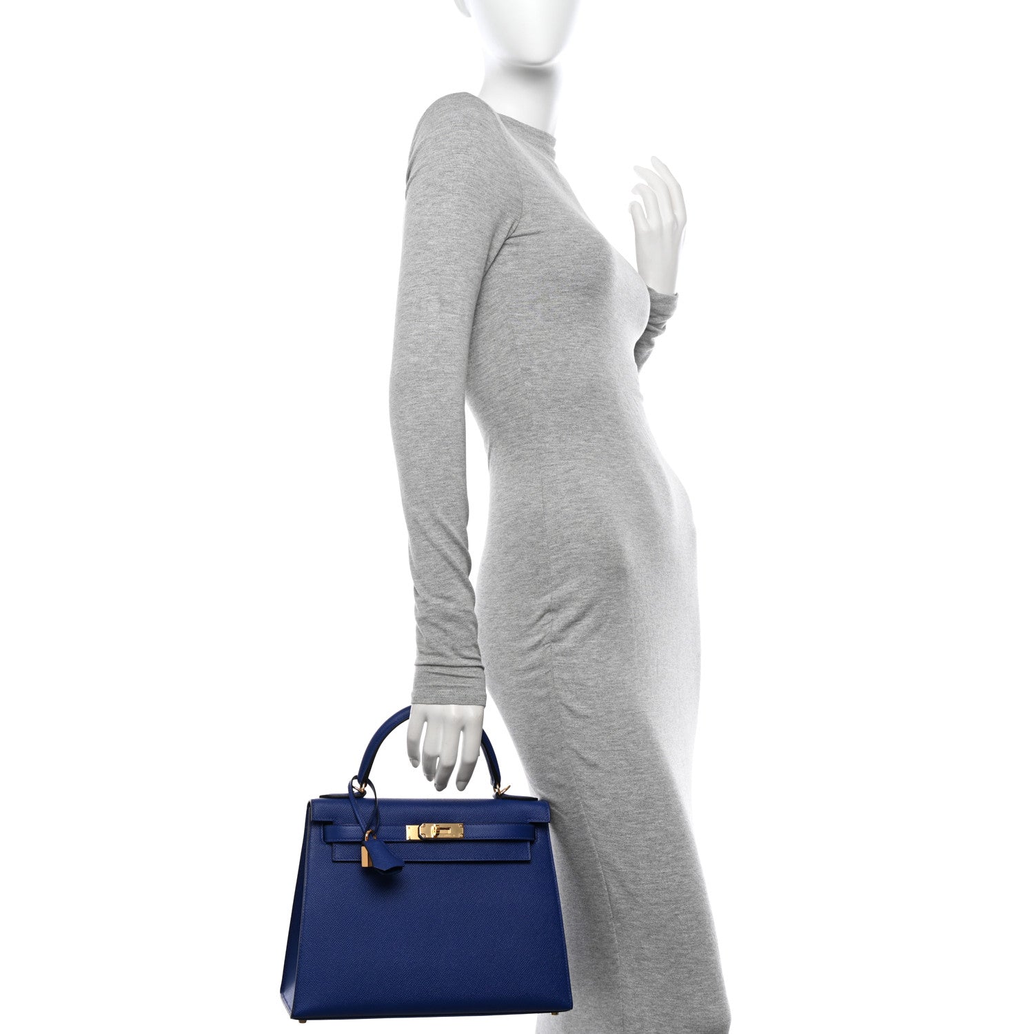 Hermes Epsom Kelly Sellier 28 Bleu Electrique 3 of 11
