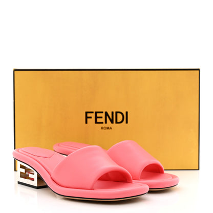 Fendi Nappa Baguette 60mm Slide Sandals 37 Kissed 8 of 8