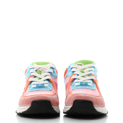 Chanel Farbic Suede Calfskin CC Sneakers 39 Multicolor 2 of 9