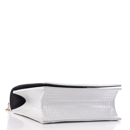 Christian Dior Patent Micro-Cannage Medium Diorama Flap Bag White 4 of 9