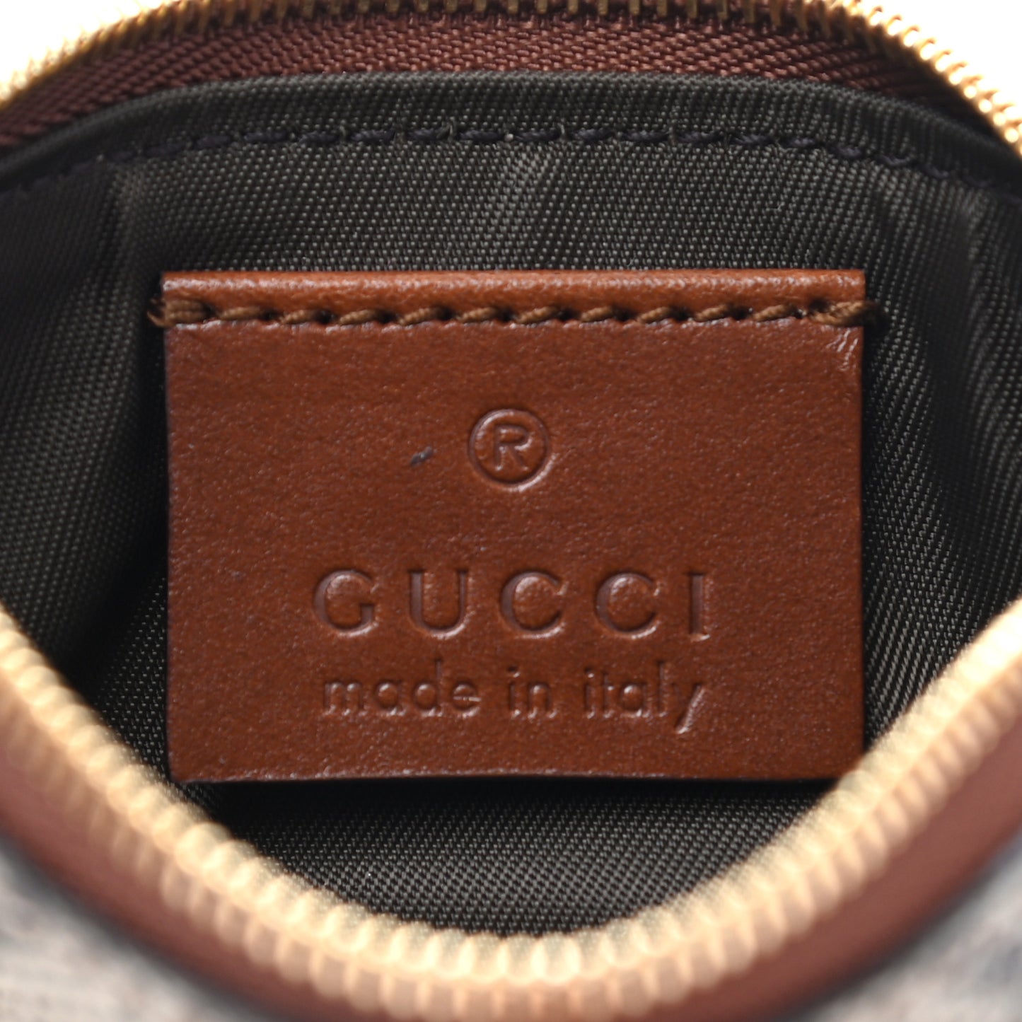 GG Supreme Monogram Key Case Brown
