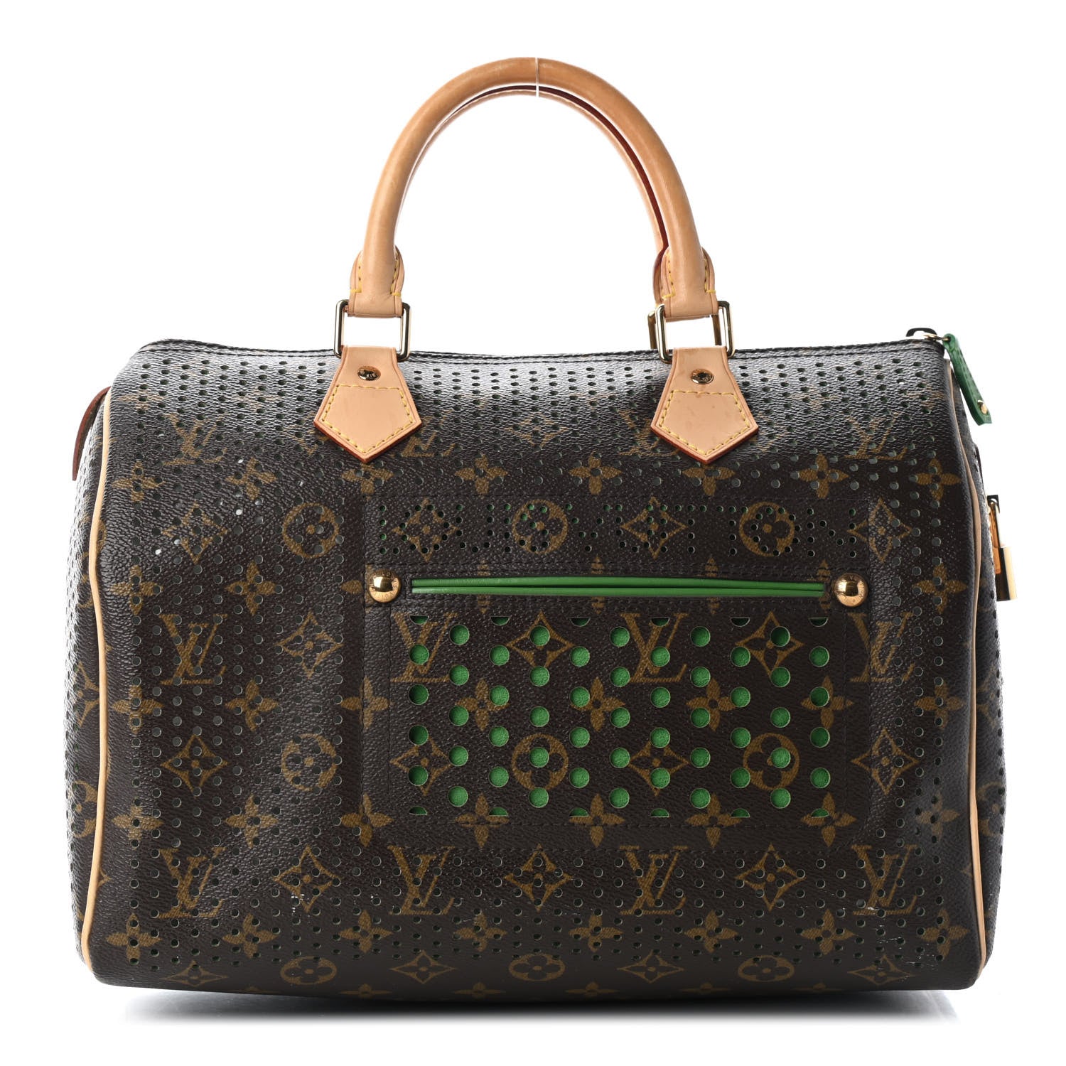 Louis Vuitton Monogram Perforated Speedy 30 Green 1 of 11