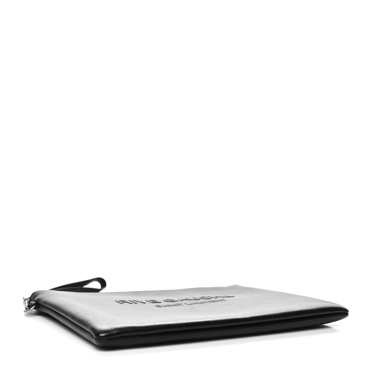 Saint Laurent Vitello Rive Gauche Zipped Pouch Black 4 of 10
