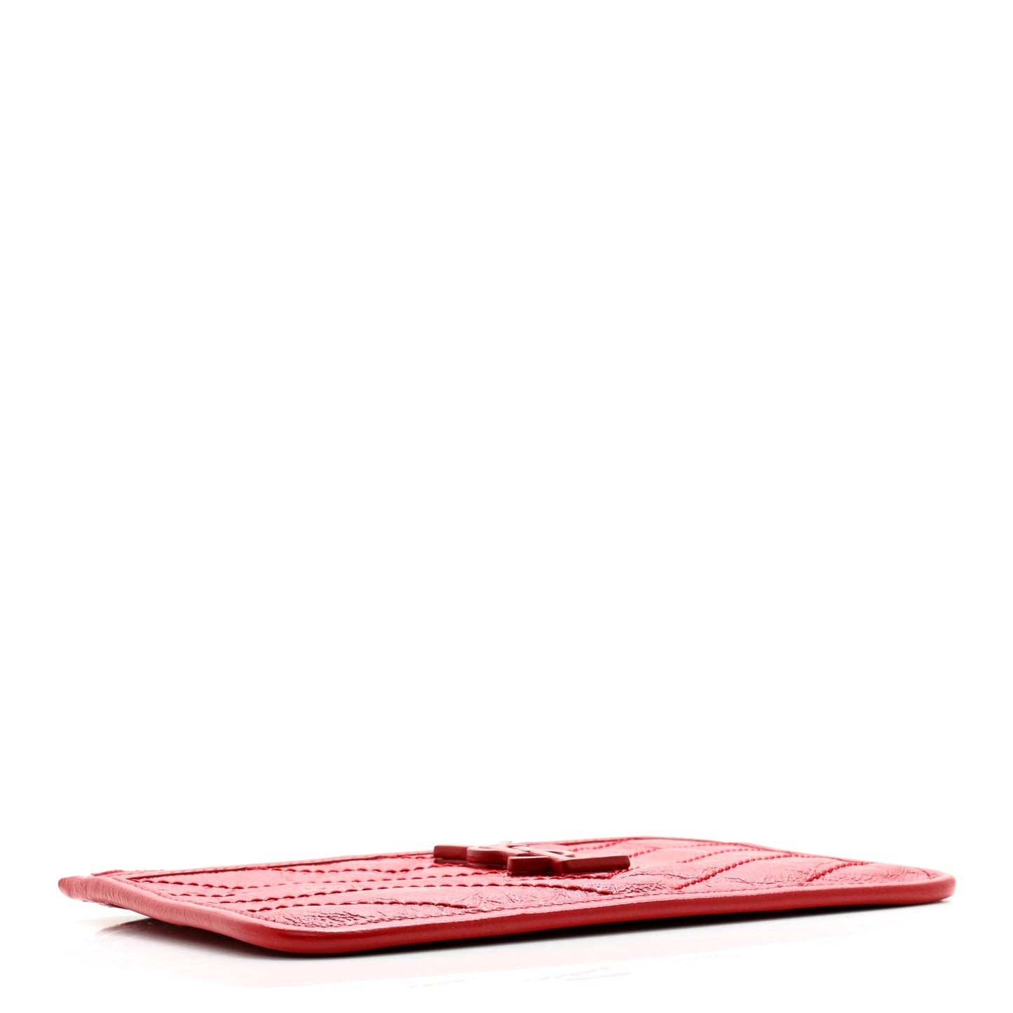 Crinkled Calfskin Matelasse Niki Bill Pouch Red