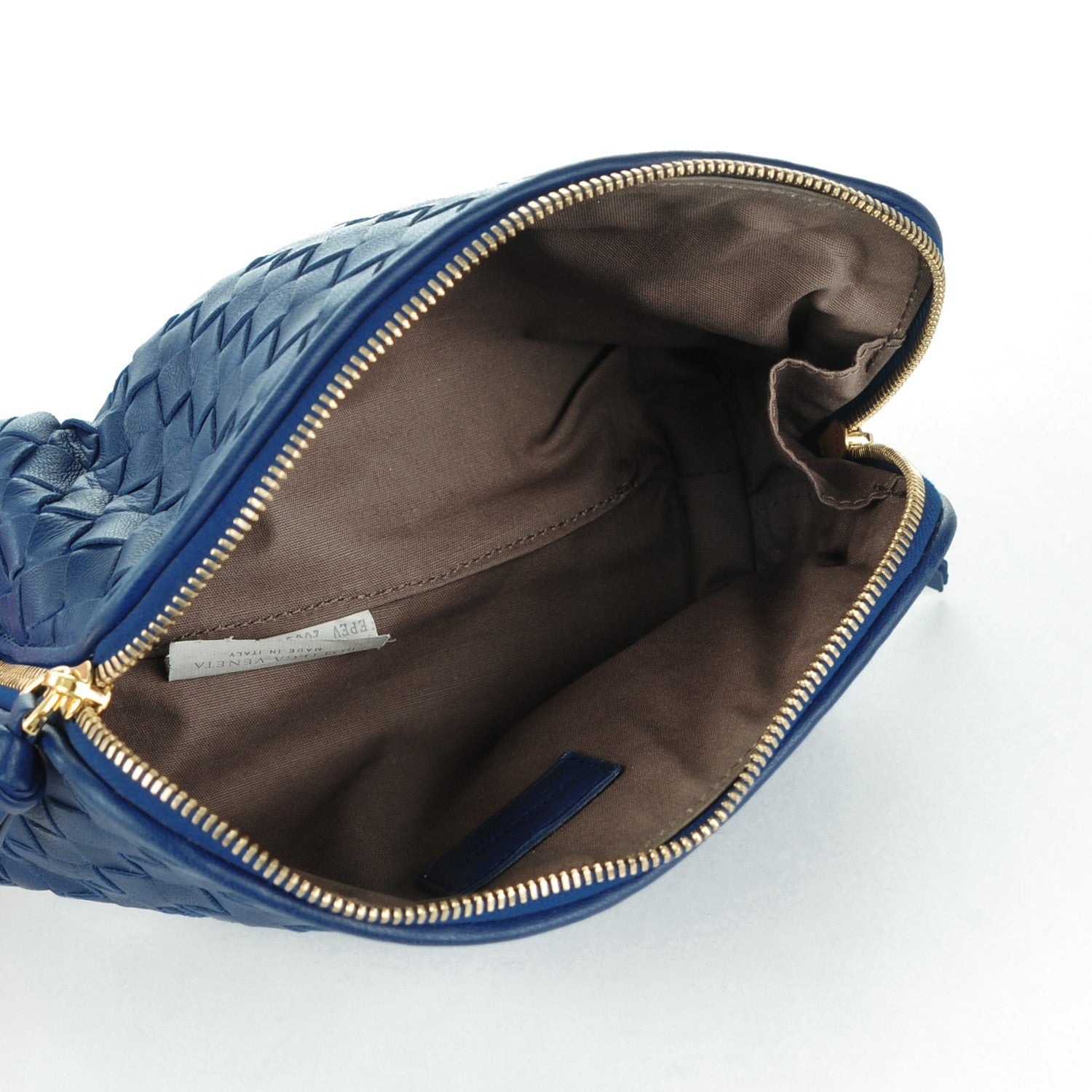 Bottega Veneta Nappa Intrecciato Cosmetic Case Cobalt 5 of 10