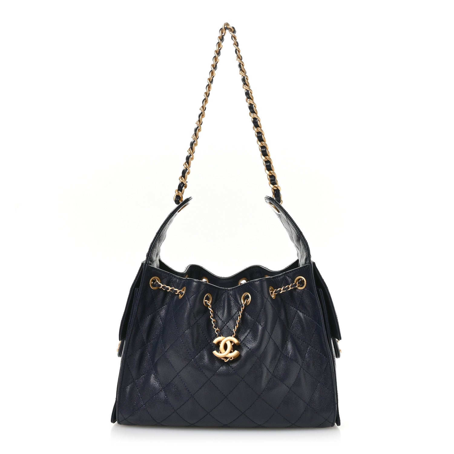 Chanel Caviar Quilted Small Chanel 25 Handbag Dark Navy 1 of 10