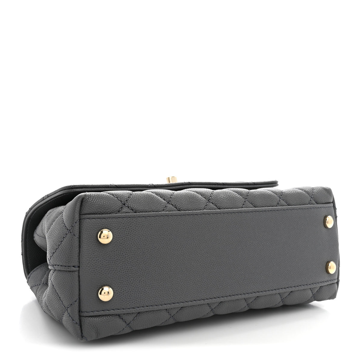Chanel Caviar Quilted Mini Coco Handle Flap Grey 4 of 10