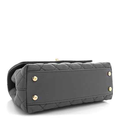 Chanel Caviar Quilted Mini Coco Handle Flap Grey 4 of 10