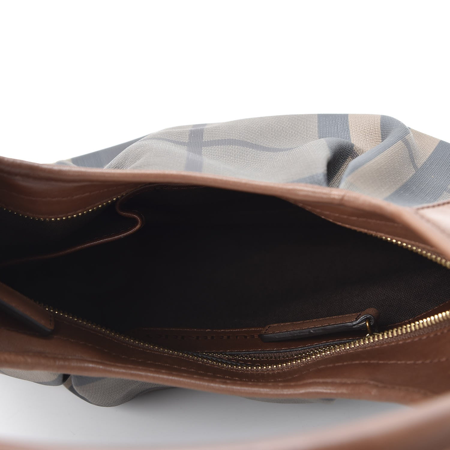 Burberry Smoked Check Brooklyn Hobo Tan 4 of 9