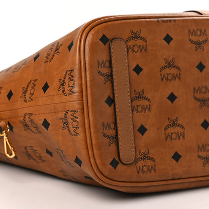MCM Visetos Medium Liz Reversible Shopper Tote Cognac 6 of 12