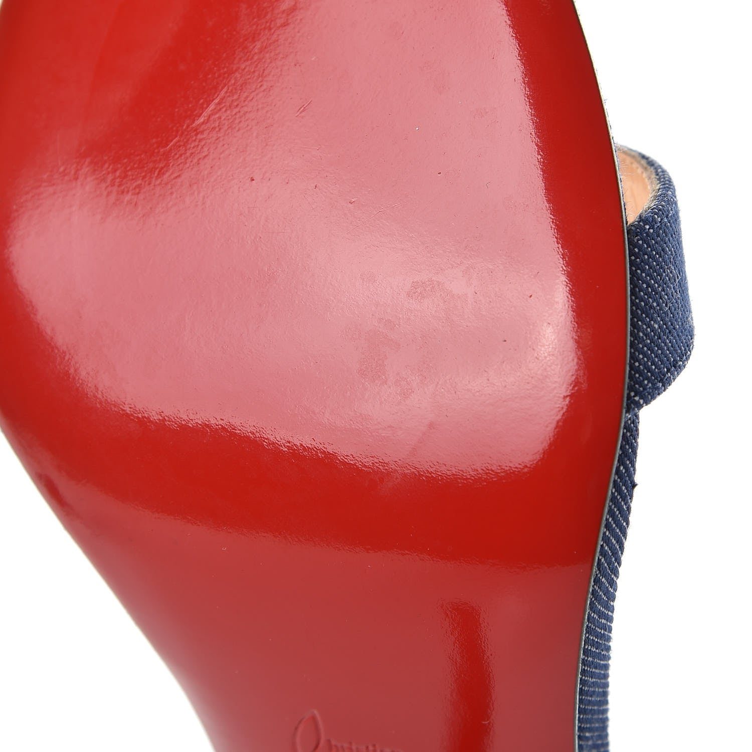 Christian Louboutin Denim PVC Jonatina 100 Sandals 37 Blue Transparent 6 of 9