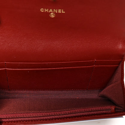 Chanel Lambskin Quilted Medium 19 Flap Wallet Burgundy 5 of 8