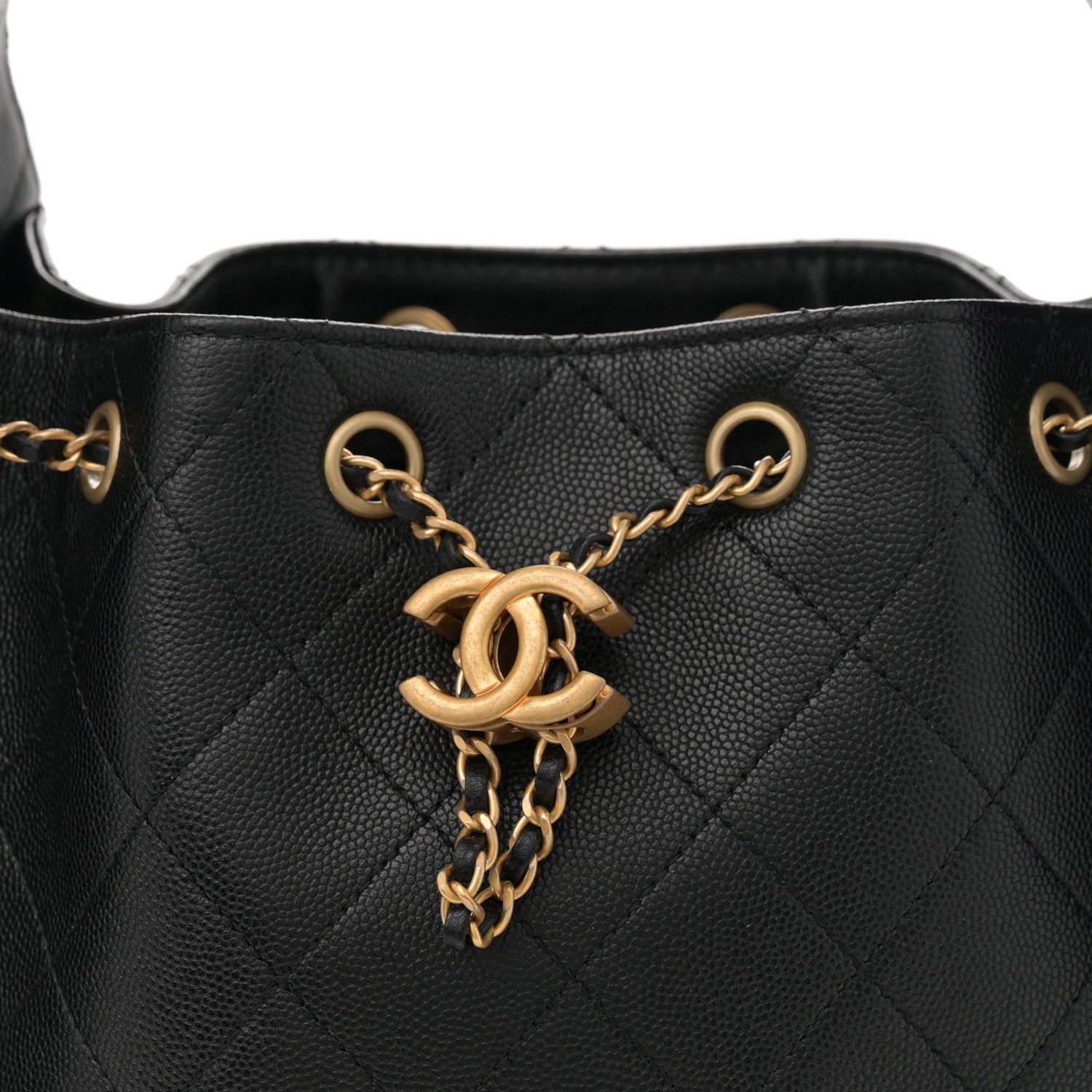 Chanel Caviar Quilted Small Chanel 25 Handbag Black 8 of 10