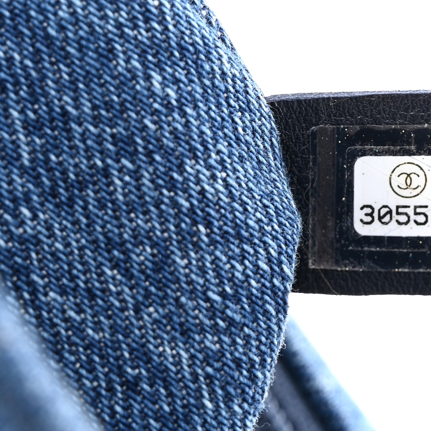 Chanel Denim Quilted CC Print Jumbo Single Flap Blue 7 of 10