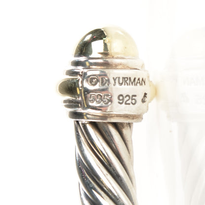 David Yurman Sterling Silver 14K Yellow Gold 7mm Cable Classics Bracelet 5 of 5