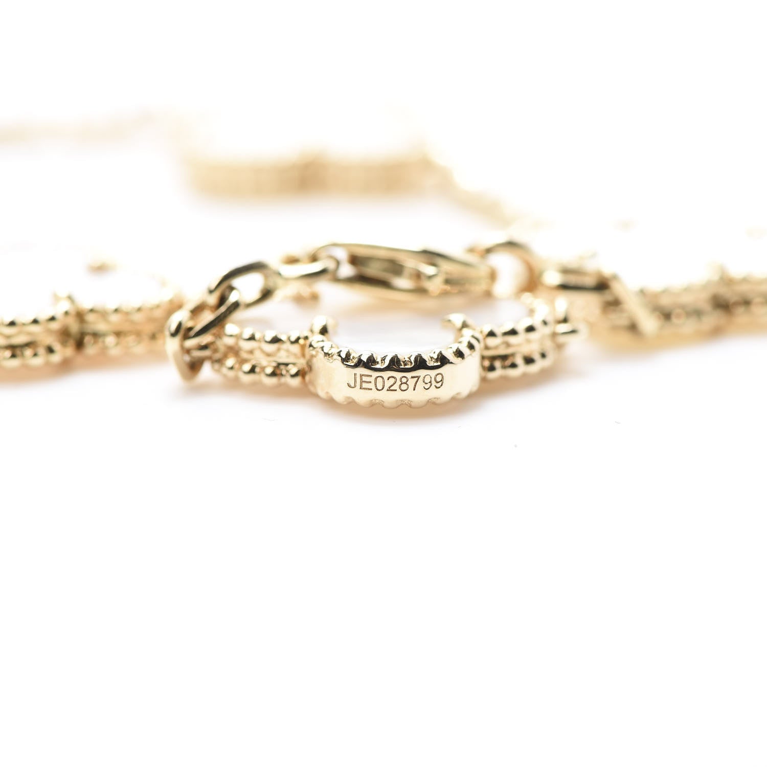 Van Cleef & Arpels 18K Yellow Gold Mother of Pearl 5 Motifs Vintage Alhambra Bracelet 6 of 7