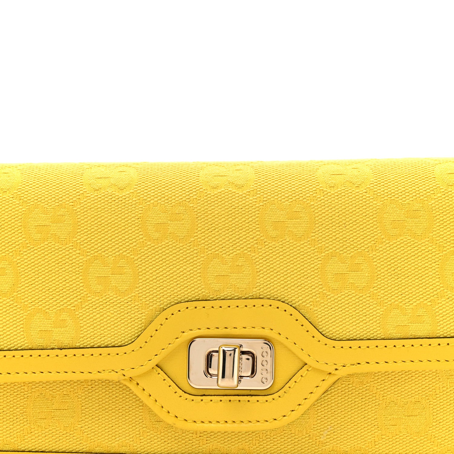 Gucci GG Monogram Scratch Lux Calfskin Mini Luce Shoulder Bag Yellow 8 of 11