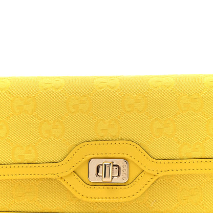 Gucci GG Monogram Scratch Lux Calfskin Mini Luce Shoulder Bag Yellow 8 of 11