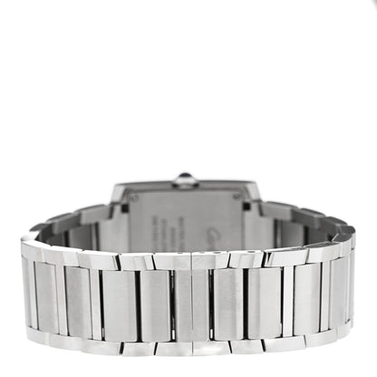 Cartier Stainless Steel Diamond Bezel 28mm Tank Francaise Quartz Watch 3 of 5