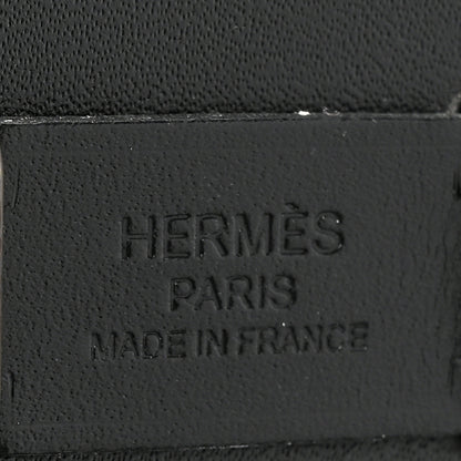 Hermes Military Toile Vache Hunter Herbag Zip Retourne 20 Bleu Riviera Black 6 of 11