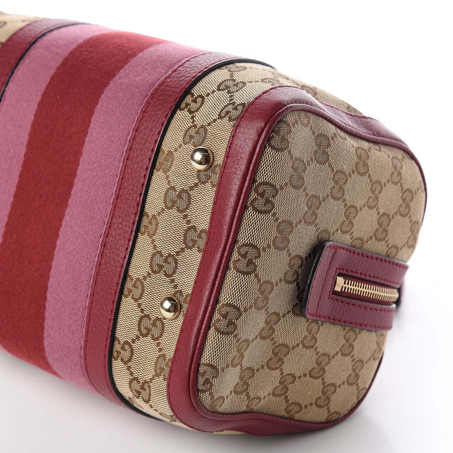 Monogram Cellarius Calfskin Vintage Web Small Boston Beige Ebony Soft Burgundy Peonia Flower Box Pink