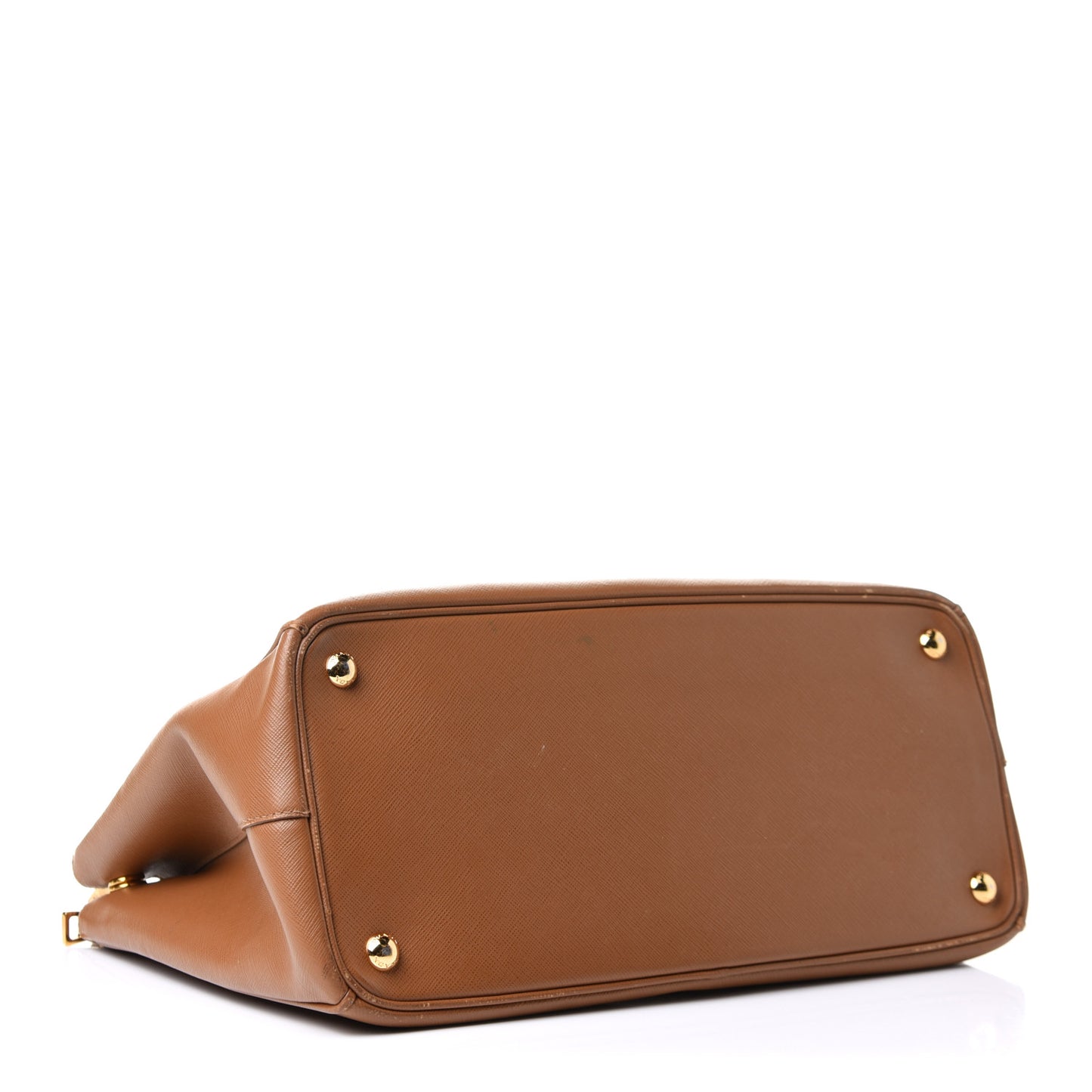 Saffiano Medium Galleria Double Zip Tote Caramel